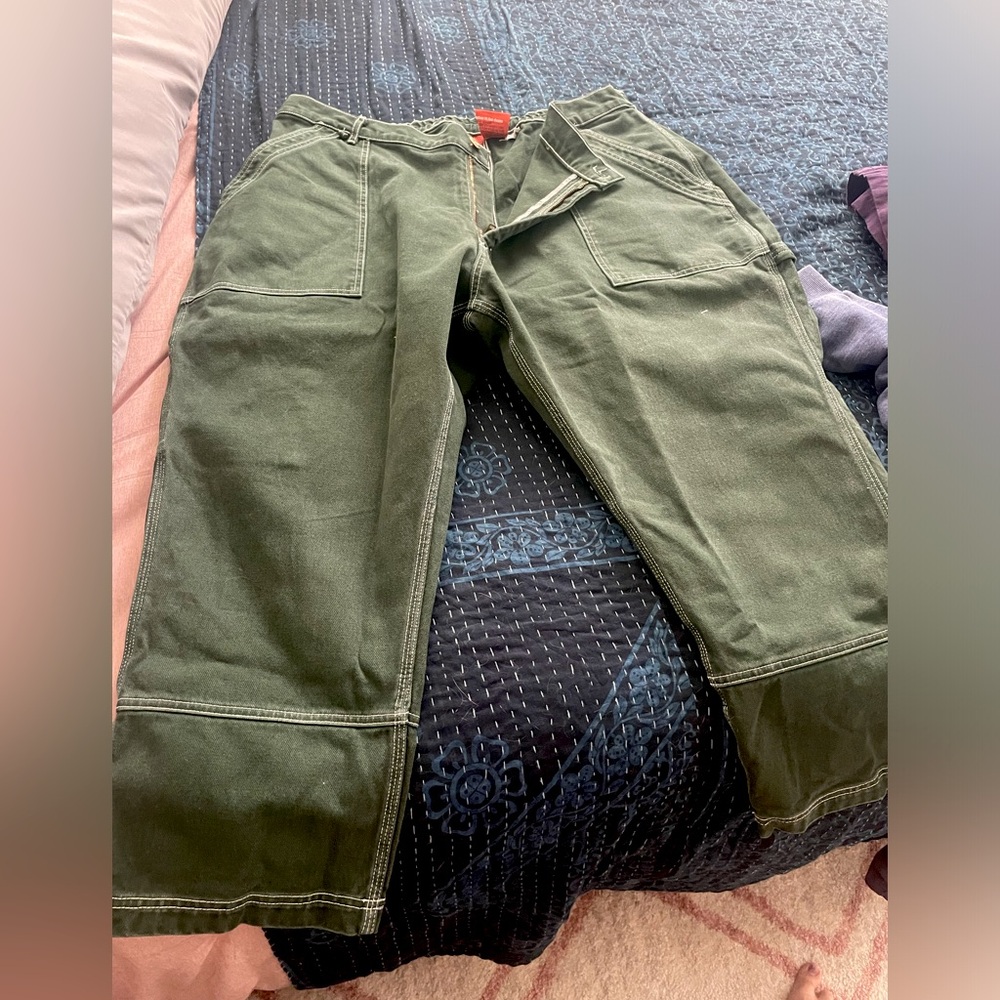 Big Bud Press Petite 1X Carpenter Pants in dark green